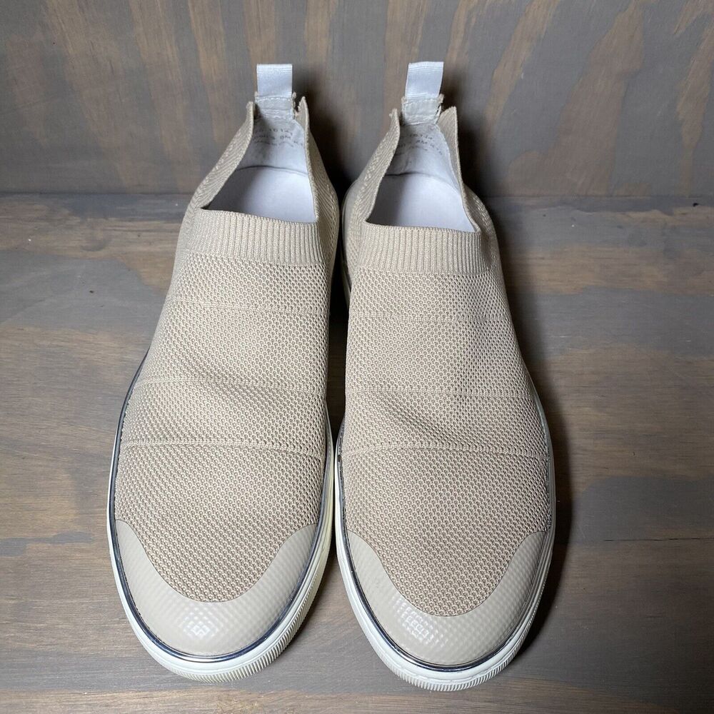 Johnston & Murphy Beige Cream Gold Slip On Casual Shoes Sneakers Womens Size 8 M - Picture 3 of 10